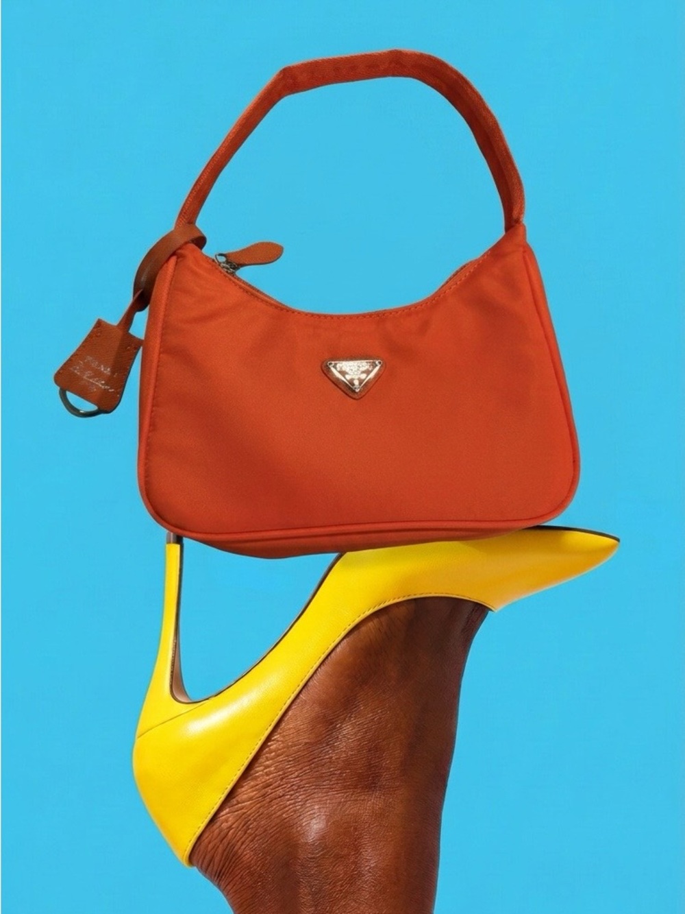 Bright Orange Nylon Shoulder Bag - NWOT